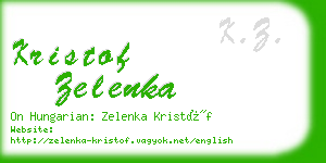 kristof zelenka business card